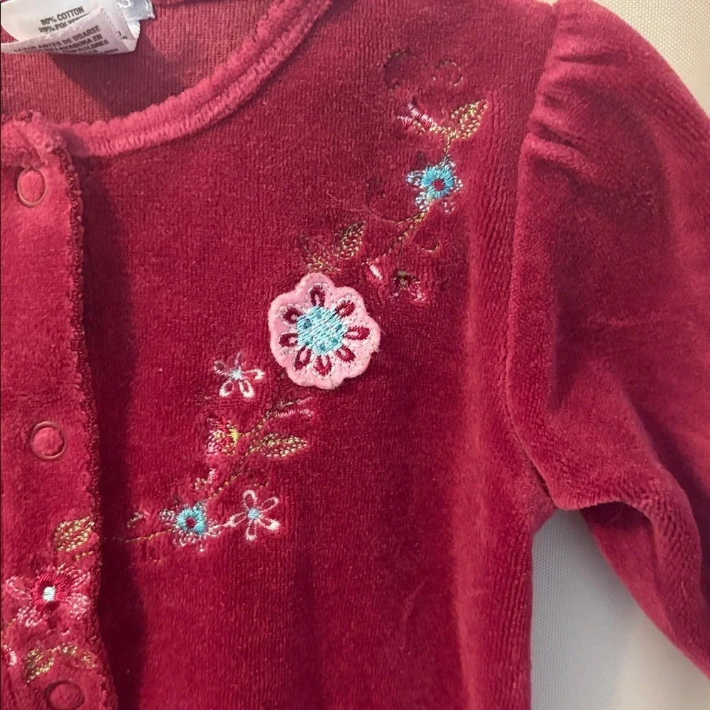 Vintage Carter's Burgundy Baby outfit